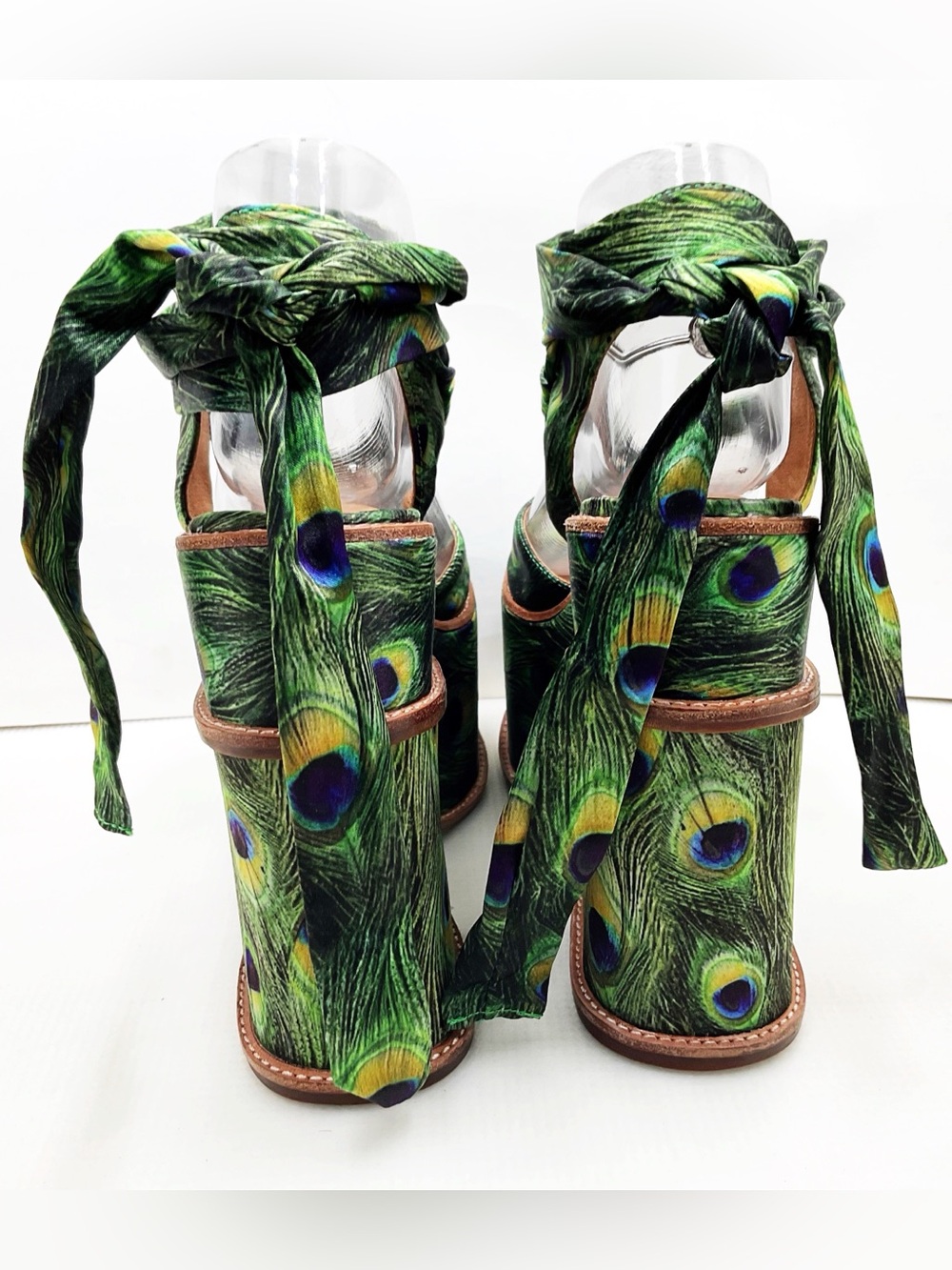 {Jeffrey Campbell} Landers Peacock Strappy Platform Heels - Picture 8 of 16